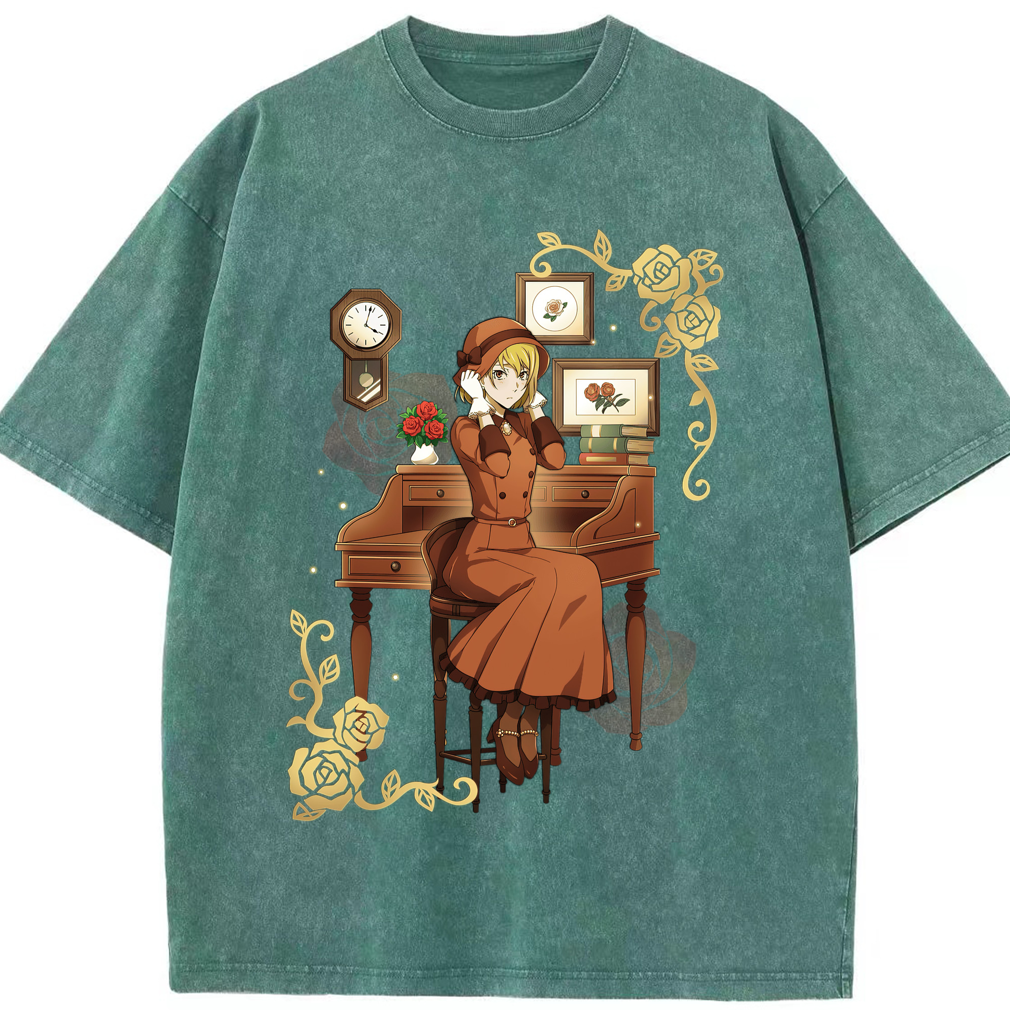 （画像用） 文豪ストレイドッグス Bungo Stray Dogs 綿100% ヴィンテージ風 半袖Tシャツ（フロントプリント）